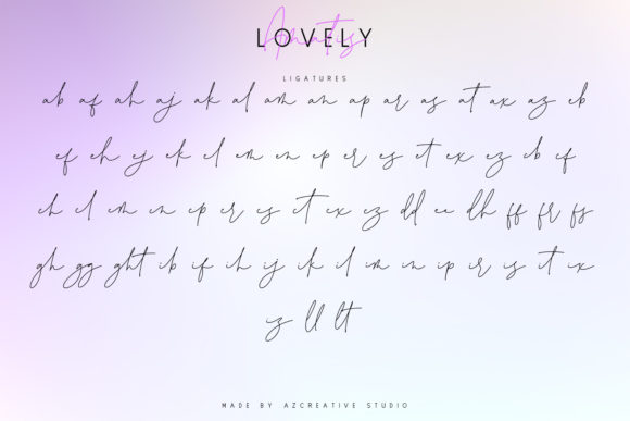 Lovely Amatis Font Poster 12