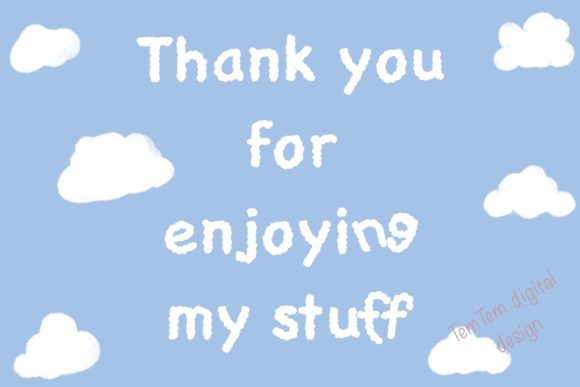 Lovely Cloud Font Poster 5