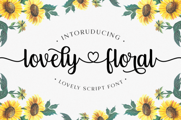 Lovely Floral Font Poster 1