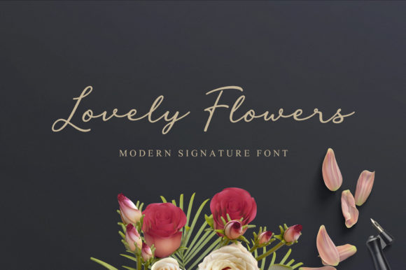 Lovely Flowers Font Poster 1