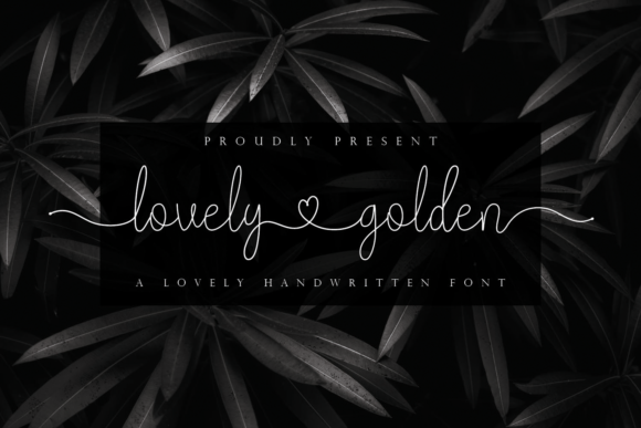Lovely Golden Font Poster 1