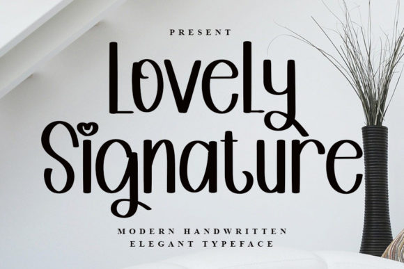 Lovely Signature Font Poster 1