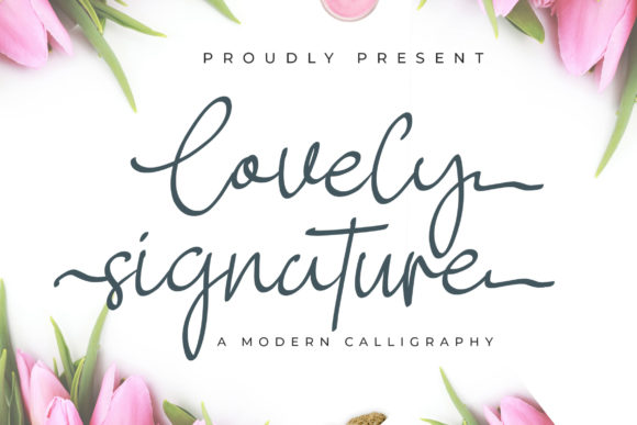 Lovely Signature Font Poster 1