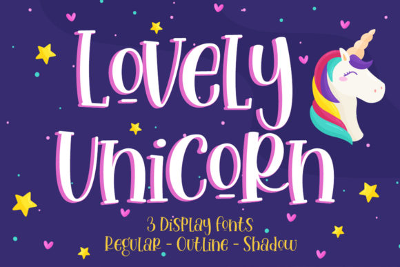 Lovely Unicorn Font Poster 1