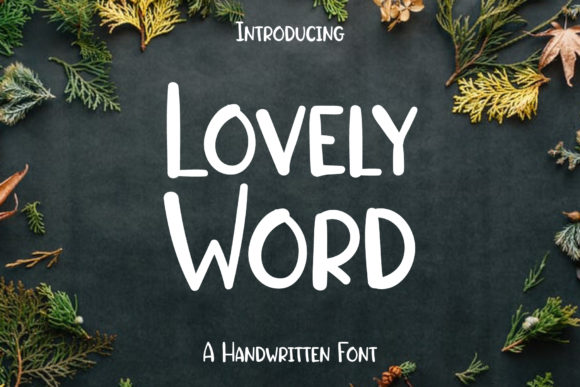 Lovely Word Font Poster 1