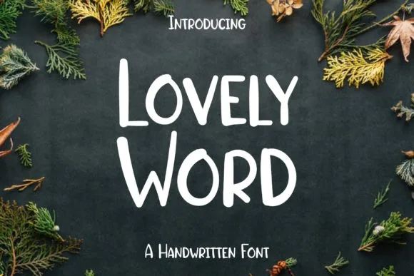 Lovely Word Font Poster 1