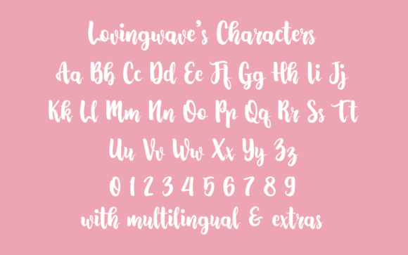 Lovingwave Font Poster 6