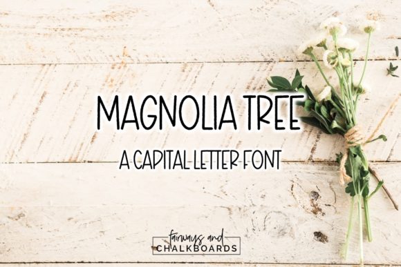 Magnolia Tree Font Poster 1