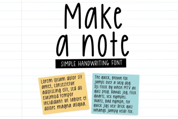 Make a Note Font Poster 1