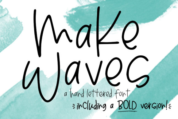 Make Waves Font Poster 1