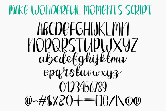 Make Wonderful Moments Font Poster 6