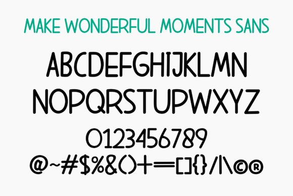 Make Wonderful Moments Font Poster 8