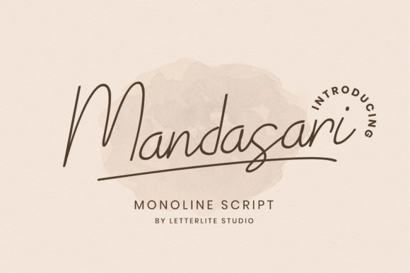 Mandasari Script Font Poster 1