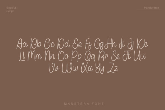 Manstera Font Poster 3