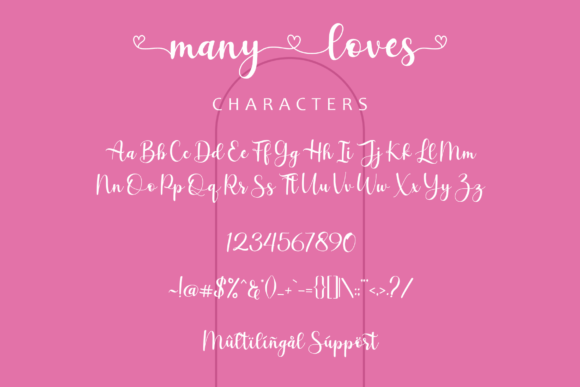 Many Loves Font Poster 2