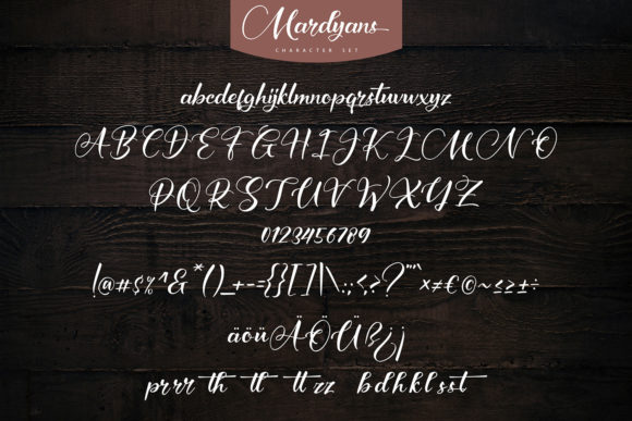 Mardyans Font Poster 6