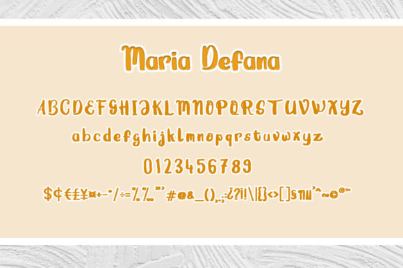 Maria Defana Font Poster 5