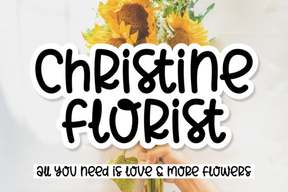 Marigold Flowers Font Poster 3
