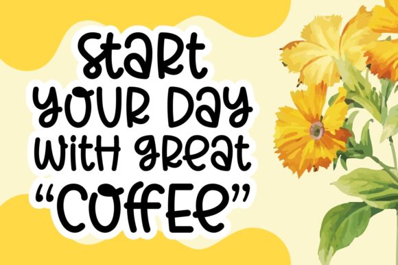Marigold Flowers Font Poster 4