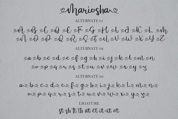 Mariosha Font Poster 8
