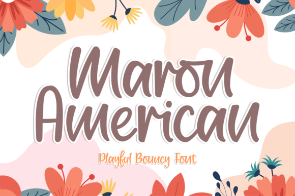 Maron American Font Poster 1