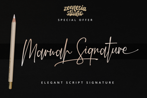 Marwah Signature Font Poster 15