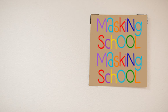 Masking School Font Poster 2