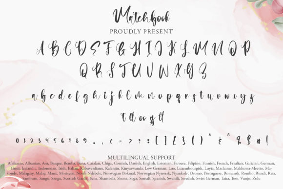 Matchbook Font Poster 7
