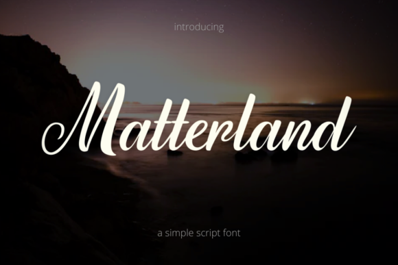 Matterland Font Poster 1
