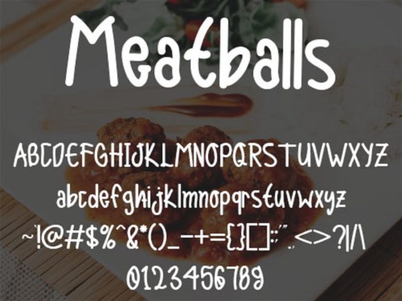 Meatballs Font Poster 5