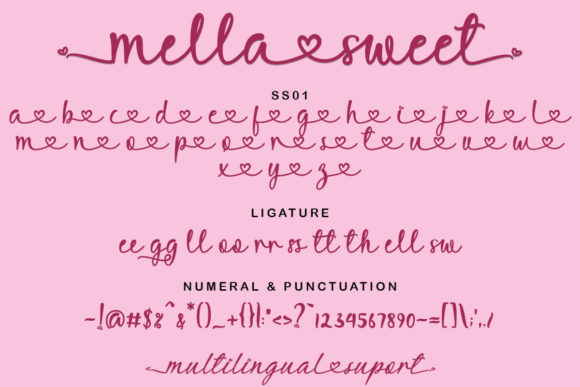 Mella Sweet Font Poster 11
