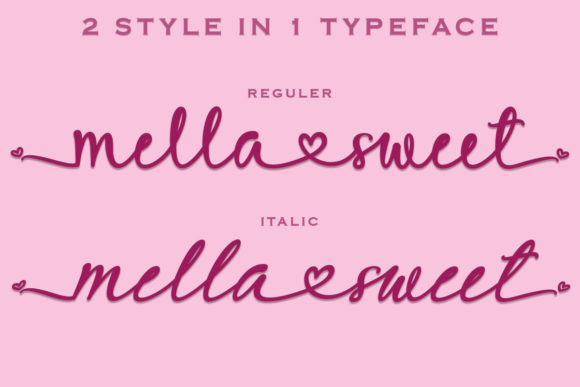 Mella Sweet Font Poster 8