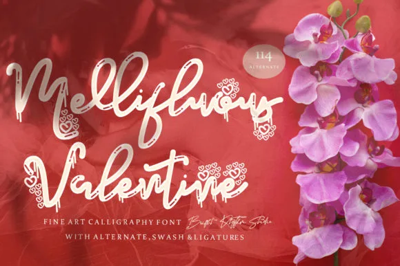 Mellifluous Valentine Font Mellifluous Valentine Font Poster 1