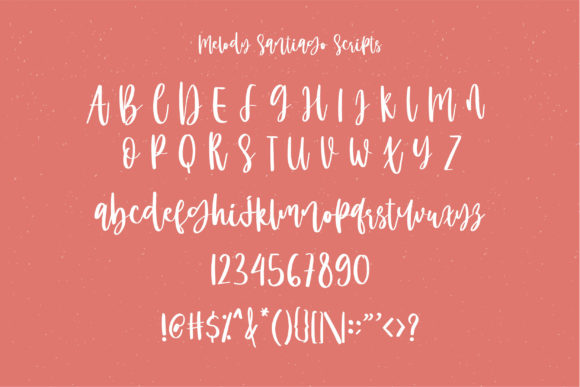 Melody Santiago Font Poster 8
