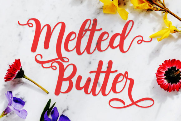 Melted Butter Font Poster 1