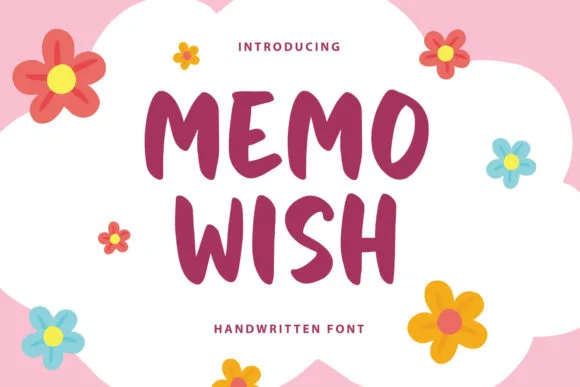 Memo Wish Font Memo Wish Font Poster 1