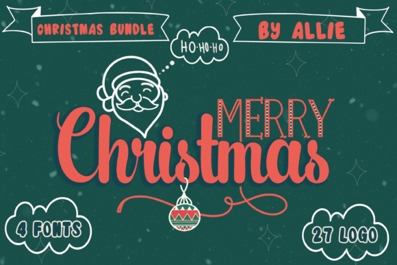 Merry Christmas Font Poster 1