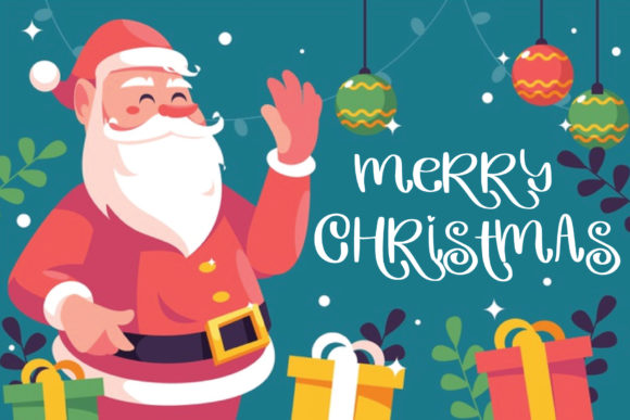 Merry Christmas Font Poster 1