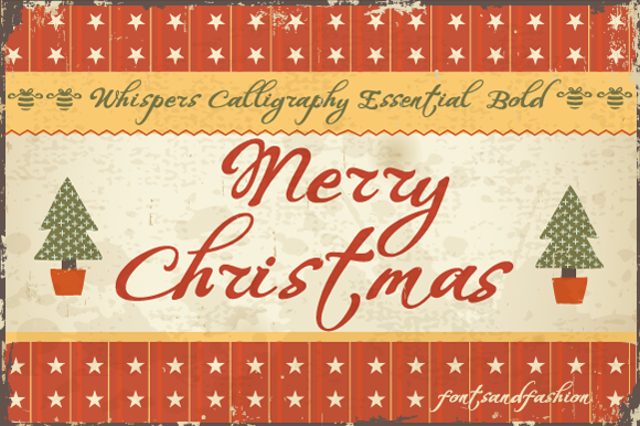 Merry Christmas Font Poster 1