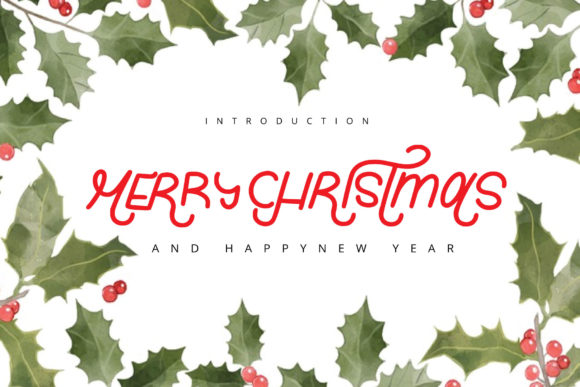 Merry Christmas Font Poster 1