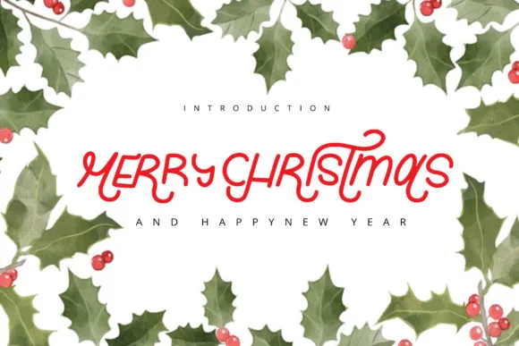 Merry Christmas Font Merry Christmas Font Poster 1