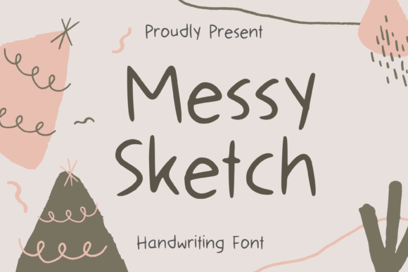 Messy Sketch Font Poster 1