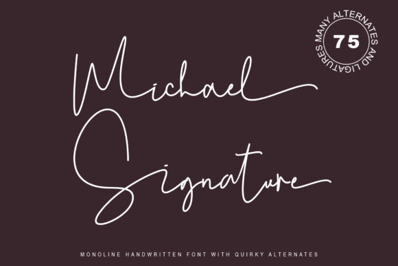 Michael Signature Font Poster 1