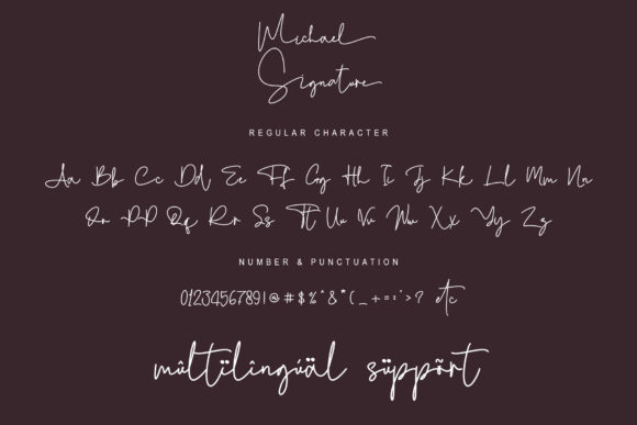 Michael Signature Font Poster 13