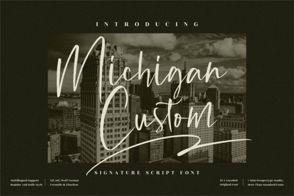 Michigan Custom Font Poster 1