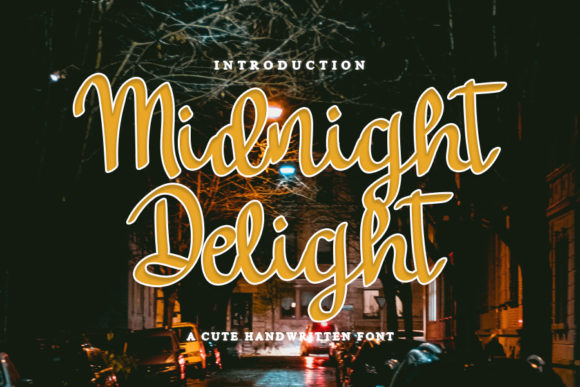 Midnight Delight Font Poster 1