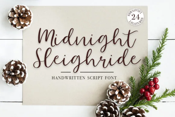 Midnight Sleighride Font Midnight Sleighride Font Poster 1