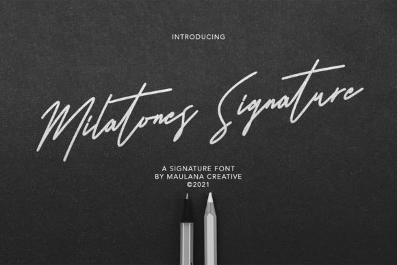 Milatones Signature Font Poster 1