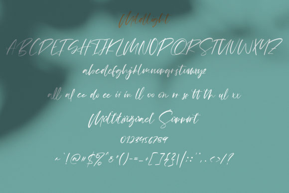 Mildlight Font Poster 6