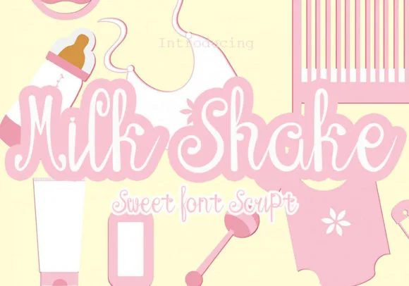Milk Shake Font Milk Shake Font Poster 1